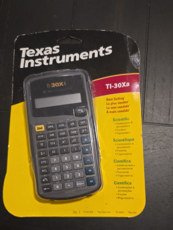 Texas Instruments Other - Texas Instruments TI-30Xa Scientific Calculator in Black and Yellow Packaging